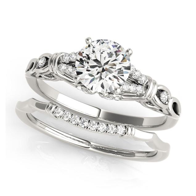 Certified 1.42 CTW Diamond Engagement Ring 18K White Gold (1 of 2)