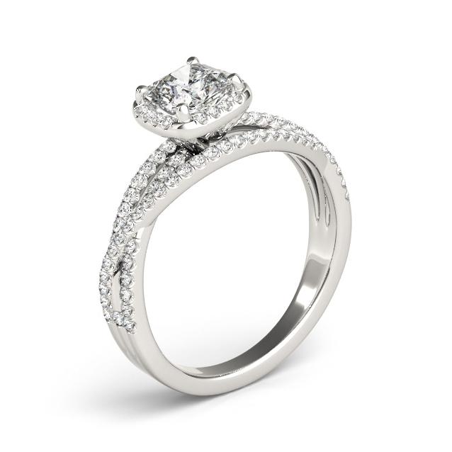 Certified 2.03 CTW Diamond Engagement Ring 18K White Gold (1 of 2)