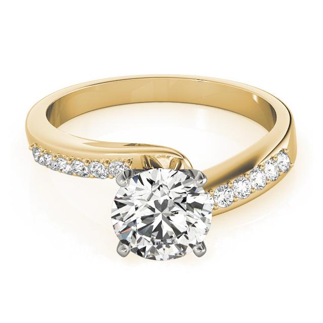 Certified 1.8 CTW Diamond Engagement Ring 18K Yellow Gold (1 of 2)