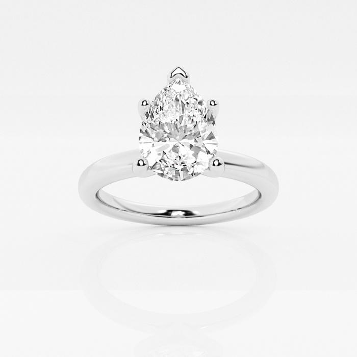 Certified 2 ctw Pear Diamond Classic Solitaire Engagement Ring Platinum (1 of 2)
