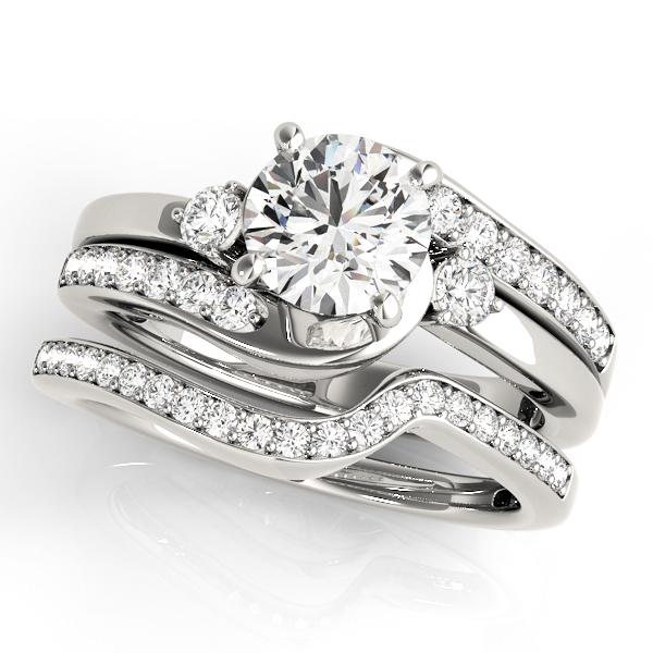Certified 2.38 CTW Diamond Engagement Ring SET 18K White Gold (1 of 1)