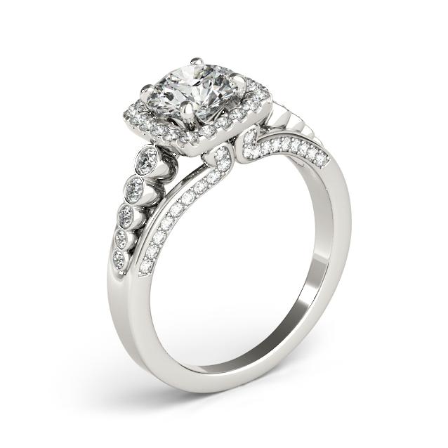 Certified 2.63 CTW Diamond Engagement Ring 18K White Gold (1 of 2)