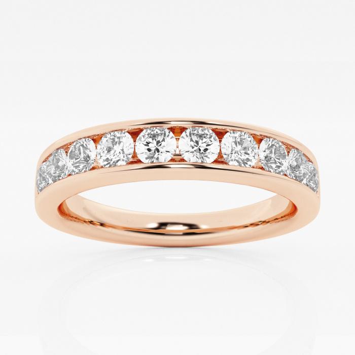 Certified 3/4 ctw Round Diamond Wedding Band 14K Rose Gold (1 of 2)