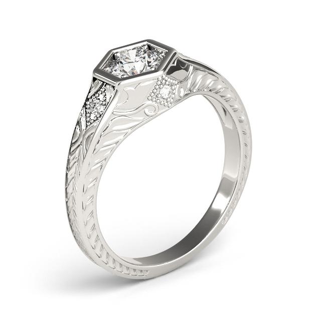 Certified 2.05 CTW Diamond Engagement Ring 18K White Gold (1 of 2)