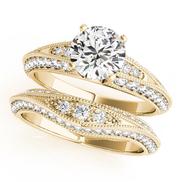 Certified 2.5 CTW Diamond Engagement Ring SET 18K Yellow Gold (1 of 2)