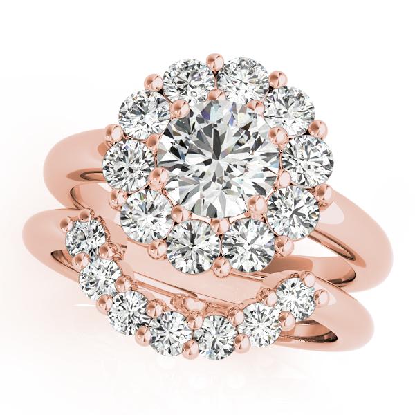 Certified 2 CTW Diamond Engagement Ring SET 18K Rose Gold (1 of 2)