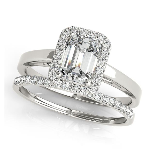 Certified 1.16 CTW Diamond Engagement Ring 18K White Gold (1 of 2)