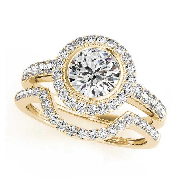 Certified 2.38 CTW Diamond Engagement Ring SET 18K Yellow Gold (1 of 1)