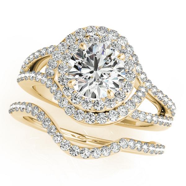 Certified 2.75 CTW Diamond Engagement Ring SET 18K Yellow Gold (1 of 2)