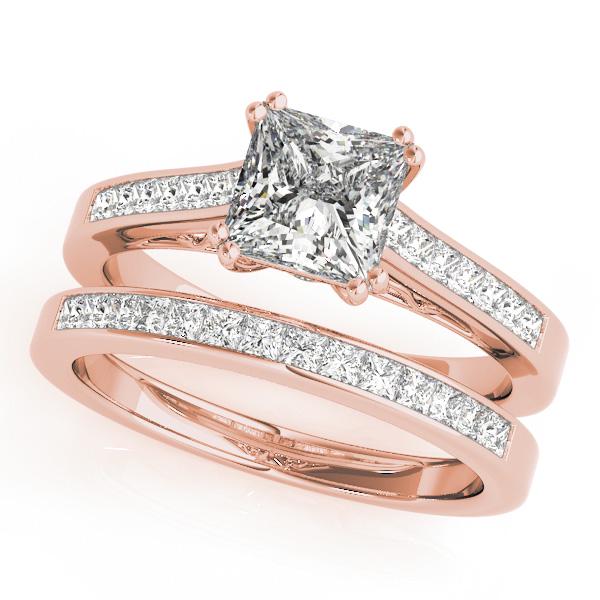 Certified 2.25 CTW Diamond Engagement Ring SET 18K Rose Gold (1 of 2)