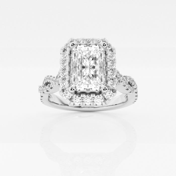 Certified 2 ctw Radiant Diamond Double Twist Halo Engagement Ring Platinum (1 of 2)
