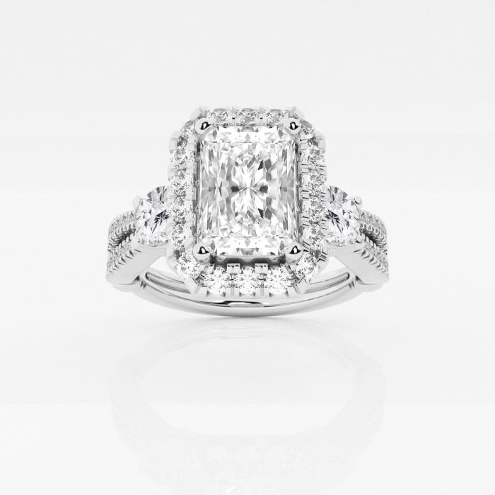 Certified 1 3/8 ctw Radiant Diamond Knot Halo Engagement Ring Platinum (1 of 2)