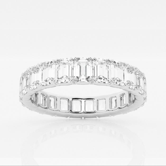 Certified 4 ctw Emerald Diamond Eternity Band Platinum (1 of 2)