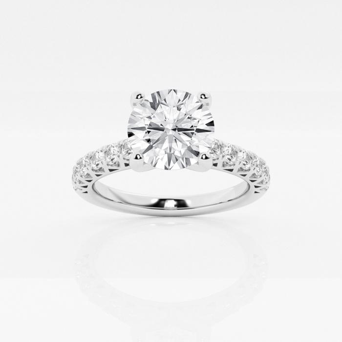 Certified 2 1/2 ctw Round Diamond Royal Crown Engagement Ring 14K White Gold (1 of 2)