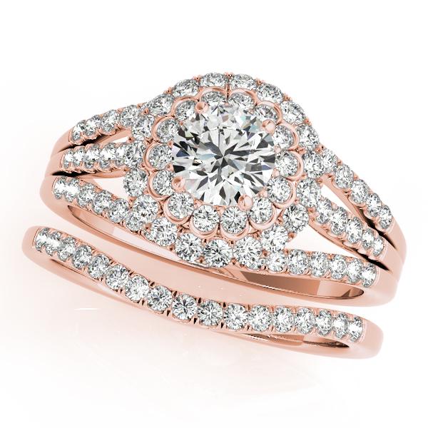 Certified 2.63 CTW Diamond Engagement Ring SET 18K Rose Gold (1 of 2)