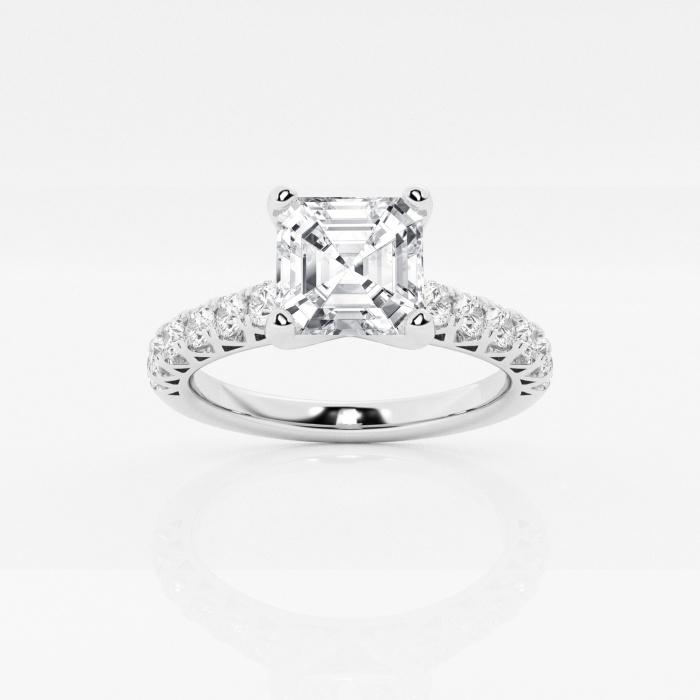 Certified 2 1/2 ctw Asscher Diamond Royal Crown Engagement Ring Platinum (1 of 2)