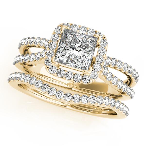 Certified 2.25 CTW Diamond Engagement Ring SET 18K Yellow Gold (1 of 2)