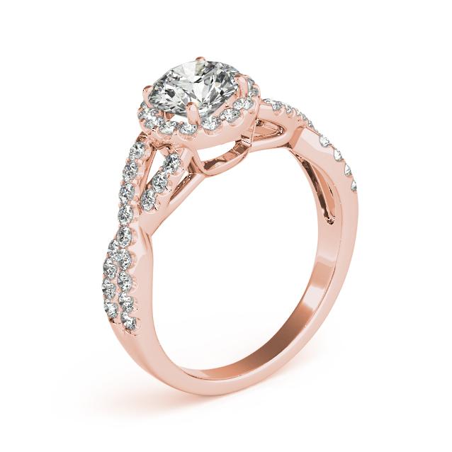 Certified 2.5 CTW Diamond Engagement Ring 18K Rose Gold (1 of 2)