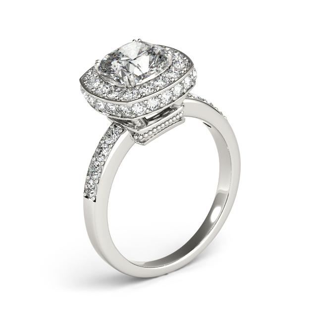 Certified 2.5 CTW Diamond Engagement Ring 18K White Gold (1 of 2)