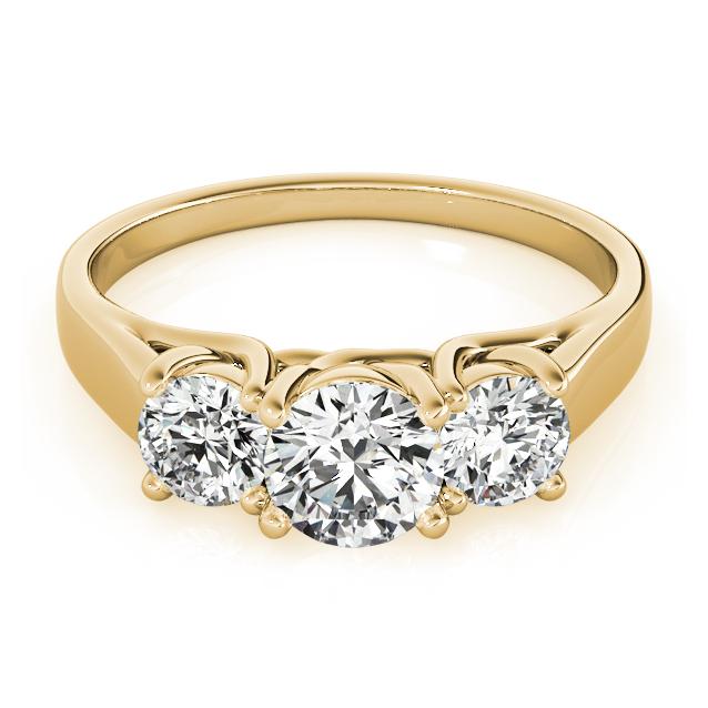 Certified 2.2 CTW Diamond Engagement Ring 18K Yellow Gold (1 of 2)