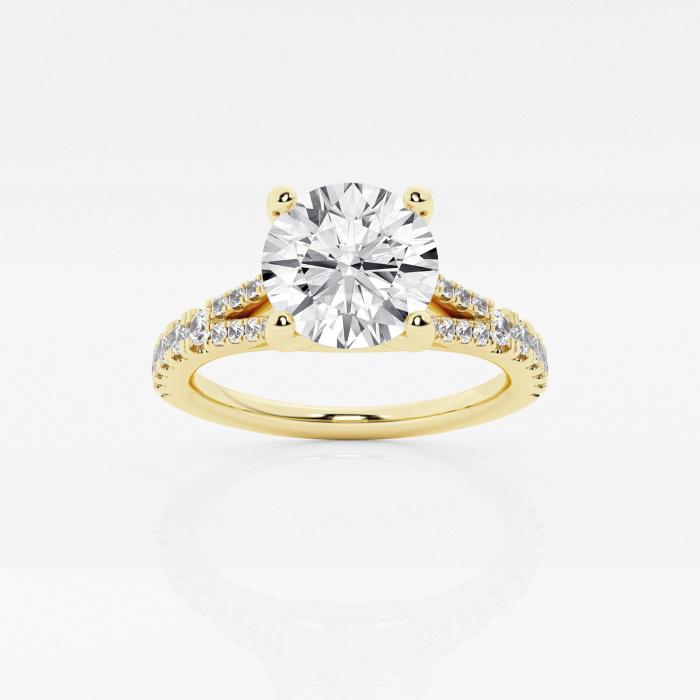 Certified 1 7/8 ctw Round Diamond Split Shank Engagement Ring 14K Yellow Gold (1 of 2)