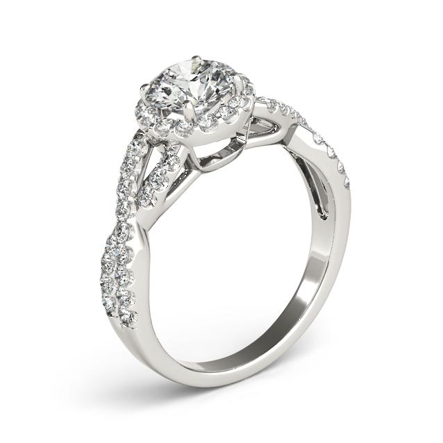 Certified 2.5 CTW Diamond Engagement Ring 18K White Gold (1 of 2)