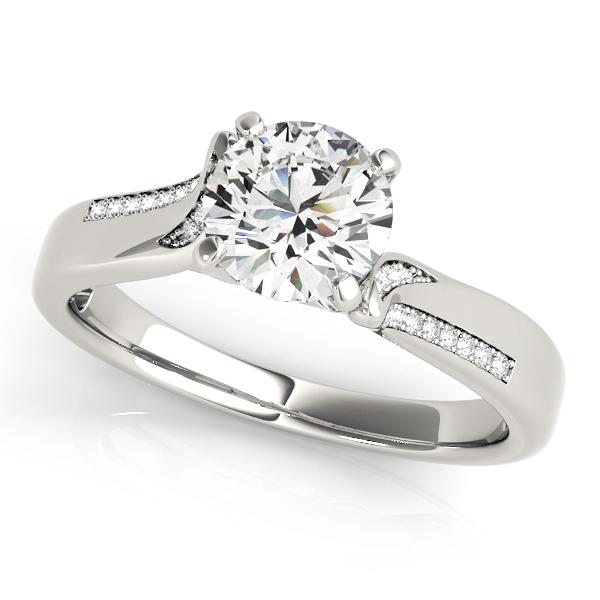 Certified 1.82 CTW Diamond Engagement Ring SET 18K White Gold (1 of 1)