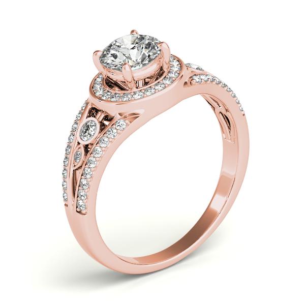 Certified 1.33 CTW Diamond Engagement Ring 18K Rose Gold (1 of 2)