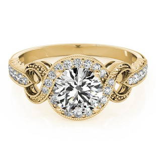 Certified 1.95 CTW Diamond Engagement Ring 18K Yellow Gold: Certified Lab Grown 1.95 CTW Diamond Engagement Ring 18K Yellow Gold Category: Halo Engagement Rings Style: Infinity / Halo Audience: For Women Ring Resizable: Yes Metal Type: 18K