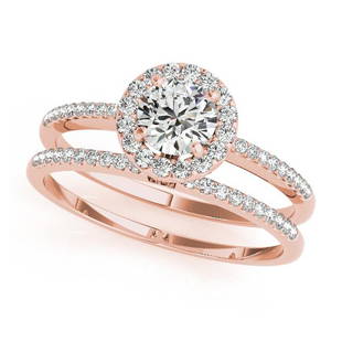 Certified 1.77 CTW Diamond Engagement Ring SET 18K Rose Gold: Certified Lab Grown 1.77 CTW Diamond Engagement Ring SET 18K Rose Gold Category: Rose Gold Engagement Rings Style: Classic Side Stone Halo Audience: For Women Ring Resizable: Yes 