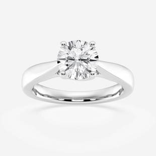 Certified 1 1/2 ctw Round Diamond Floral Solitaire Engagement Ring Platinum: Certified Lab Grown 1 1/2 ctw Round Diamond Floral Solitaire Engagement Ring Platinum Style: Solitaire Engagement Ring Total Carat Weight: 1 1/2 ctw Centerstone Carat Wt: 1.50 Centerstone Count: 1 Dia