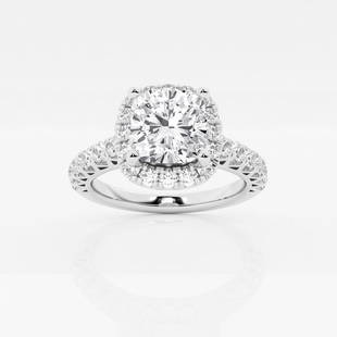 Certified 2 1/4 ctw Cushion Diamond Royal Crown Halo Engagement Ring 14K White Gold: Certified Lab Grown 2 1/4 ctw Cushion Diamond Royal Crown Halo Engagement Ring 14K White Gold Style: Halo Engagement Ring Total Carat Weight: 2 1/4 ctw Centerstone Carat Wt: 1.50 Centerstone Count: 1