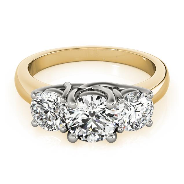 Certified 2.2 CTW Diamond Engagement Ring 18K Yellow Gold (1 of 1)