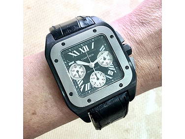 CARTIER SANTOS 100 Automatic Steel & Titanium Watch (1 of 7)