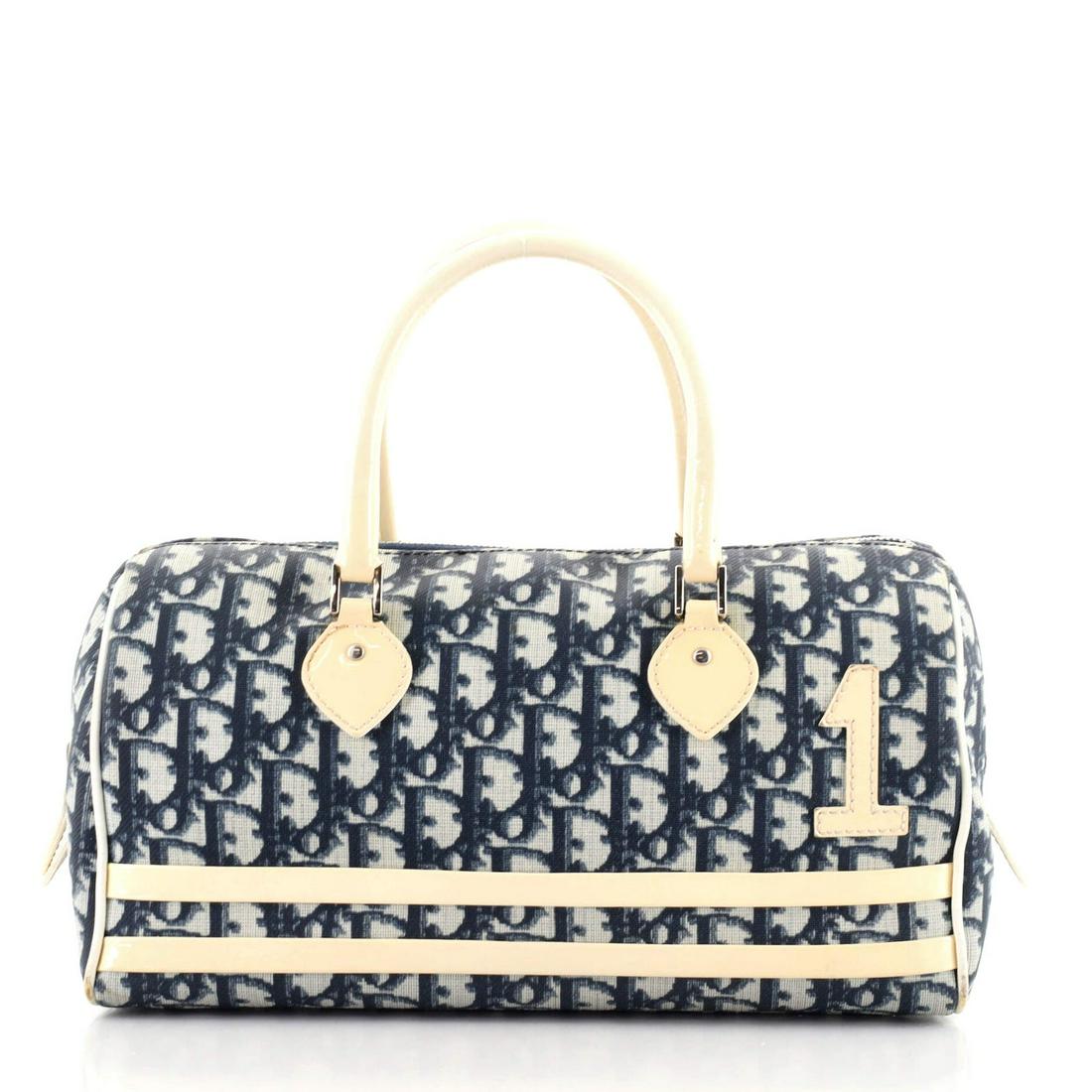 Christian Dior Vintage Boston Bag Diorissimo Coated Canvas Medium (1 of 2)