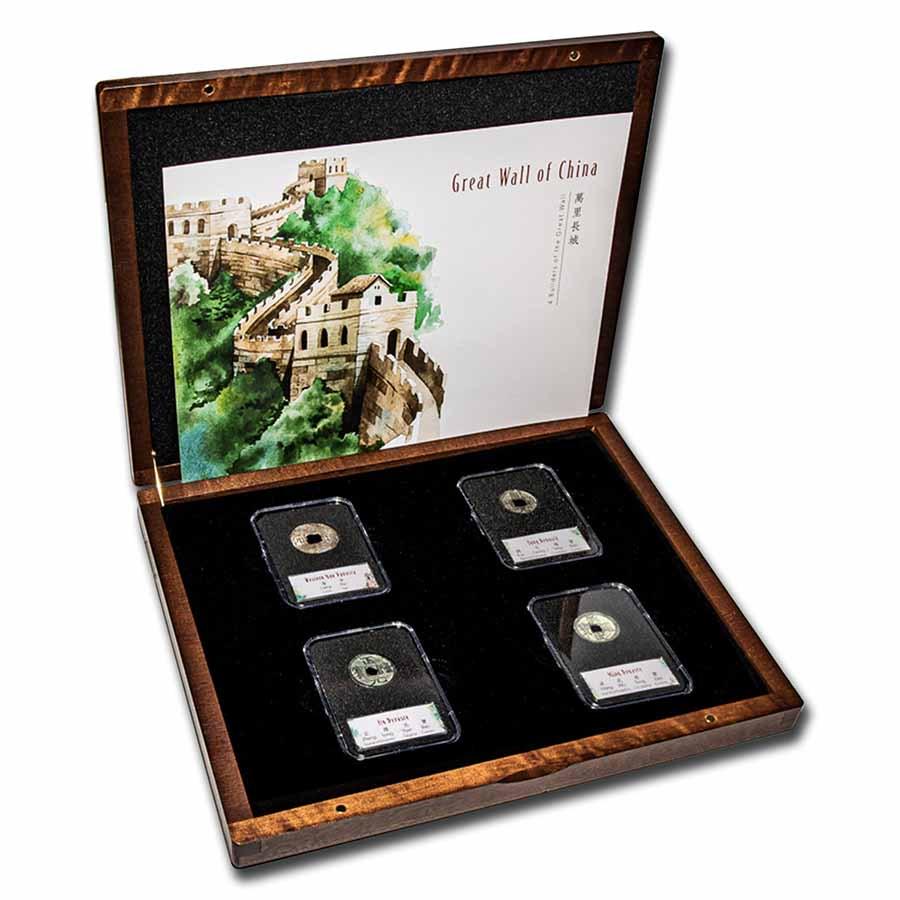 China Builders of the Great Wall: 4-Coin Presentation Set (1 of 7)