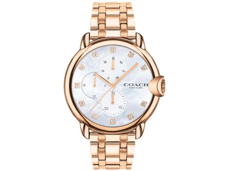 Coach Womens Arden: Coach Womens Arden Product Code: 14503682-39B2A Brand: Coach Condition: Never Worn Details: Coach womens ArdenStainless steel case, Stainless steel bracelet, Mother of pearl dial, Quartzmovement, Scra