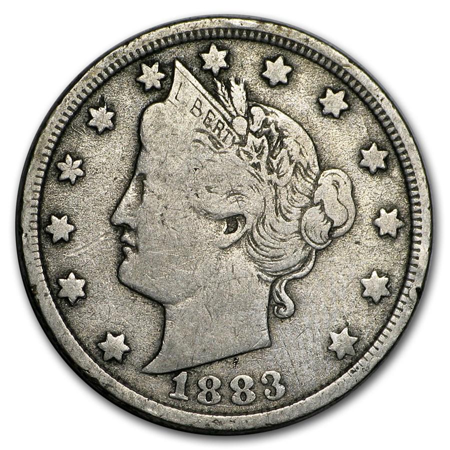 1883 Liberty Head V Nickel No Cents Good-Fine (1 of 2)