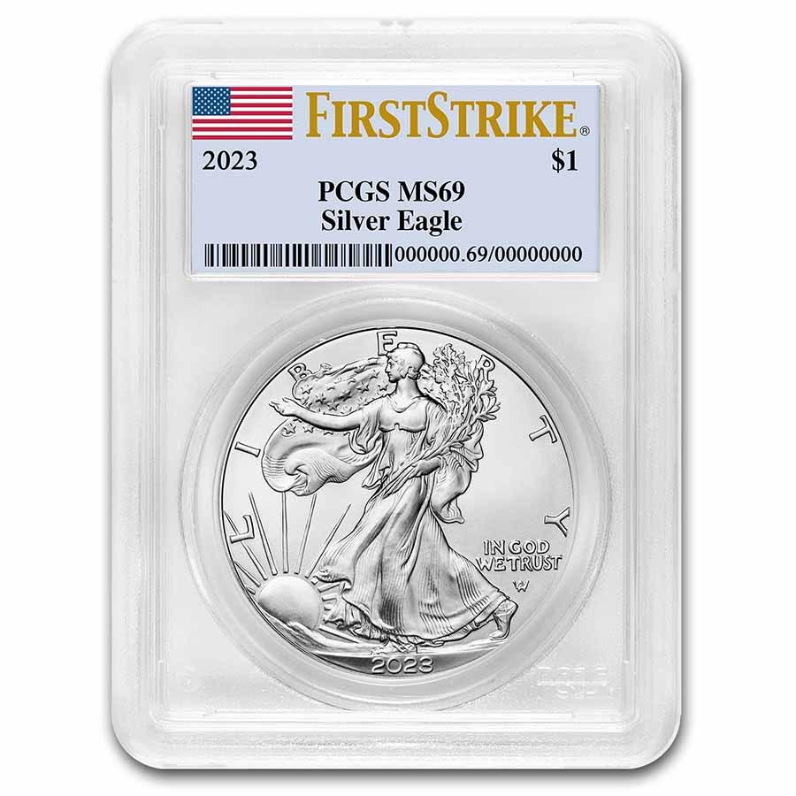 2023 American Silver Eagle MS-69 PCGS (FirstStrike) (1 of 1)