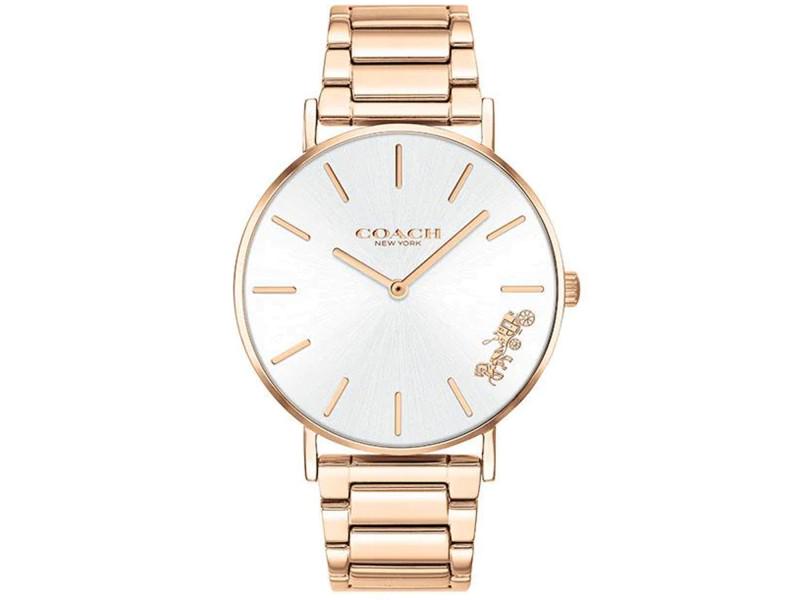 Coach Womens Perry: Coach Womens Perry Product Code: 14503576-39B2A Brand: Coach Condition: Never Worn Item Details:Coach Womens PerryStainless steel case, Stainless steel bracelet, White dial, Quartz movement,Scratch re
