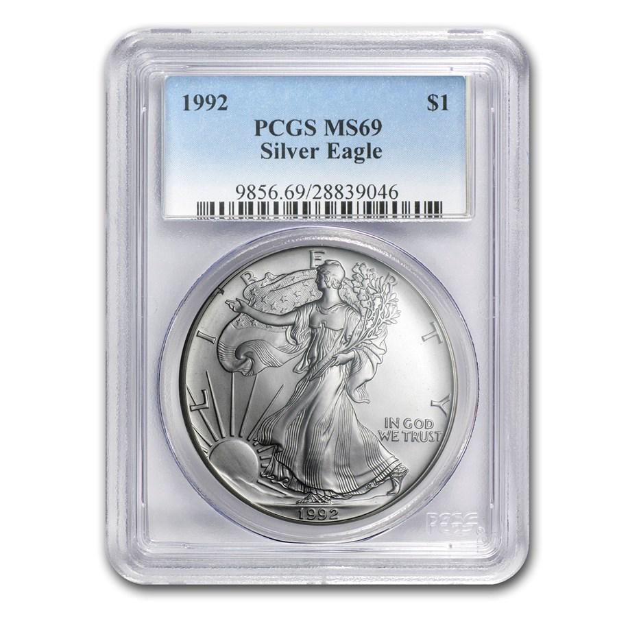 1992 American Silver Eagle MS-69 PCGS (1 of 3)