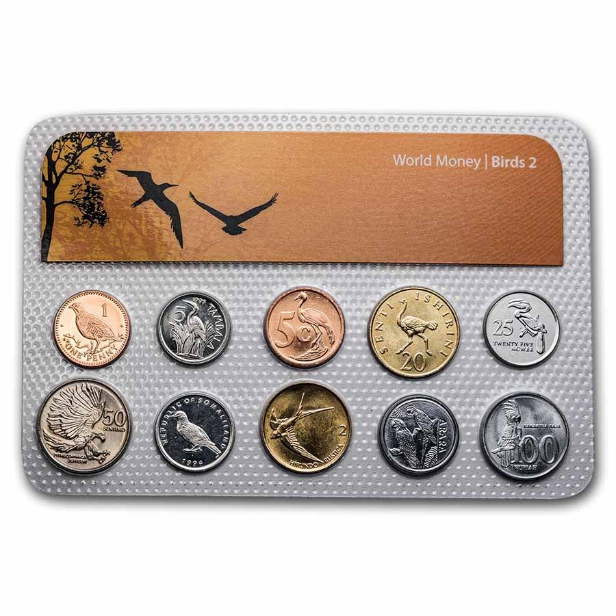 Bird Coins from Around the World 10-Coin Set BU (1 of 2)