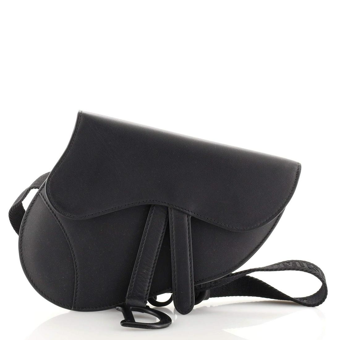 Christian Dior Ultra Matte Saddle Belt Bag Leather: Christian Dior Ultra Matte Saddle Belt Bag Leather Exterior Color: Black Interior Color: Black Exterior Material: Leather Interior Material: Suede Hardware Color: Black Accessories: Box, Detachabl