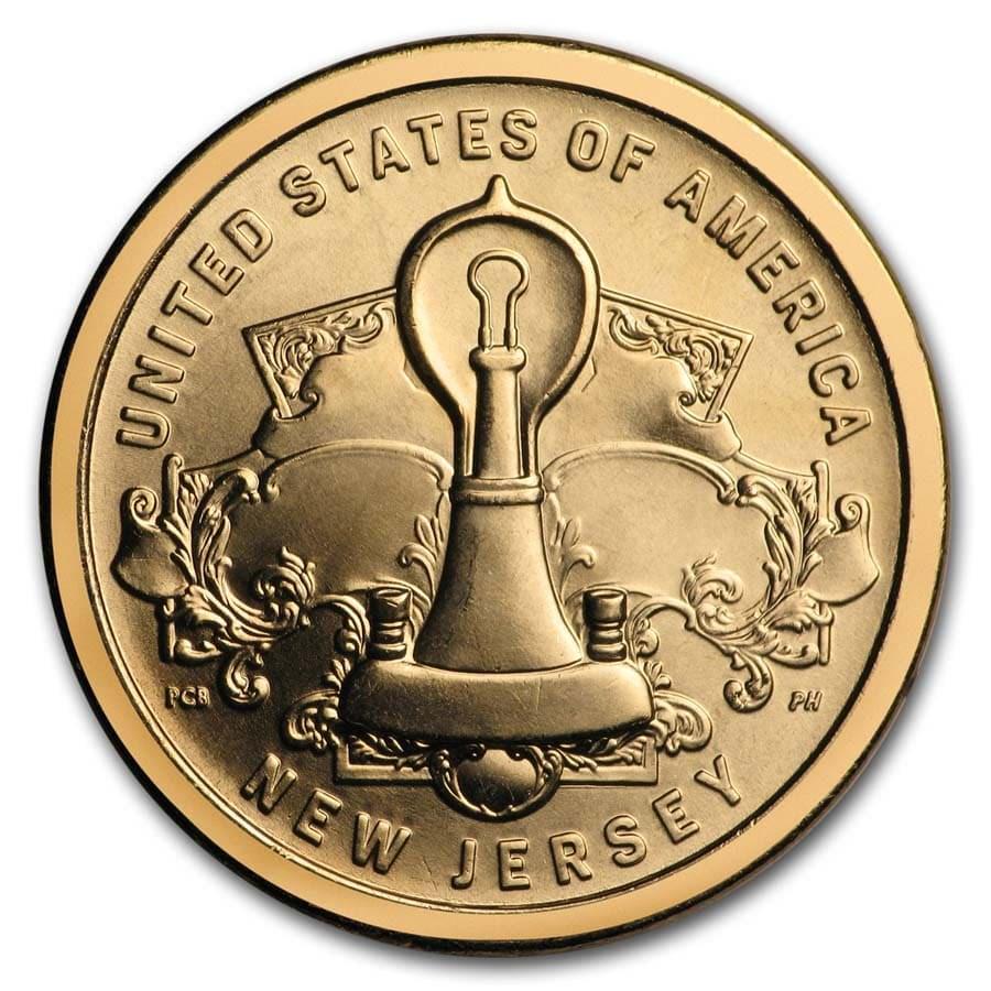 2019-P American Innovation $1 Edisons Light Bulb BU (NJ) (1 of 3)