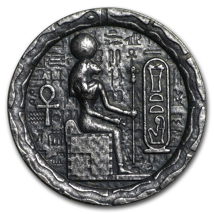 1/2 oz Silver UHR Relic Round - Egyptian Cat Goddess Bastet (1 of 3)