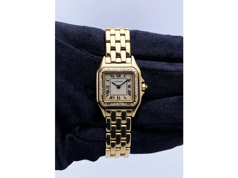 Cartier Panthere 18K Yellow Gold Diamonds Ladies Watch (1 of 8)