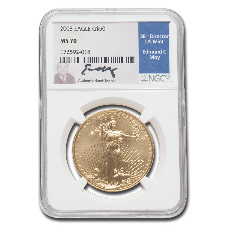 2003 1 oz American Gold Eagle MS-70 NGC (Moy) (1 of 1)