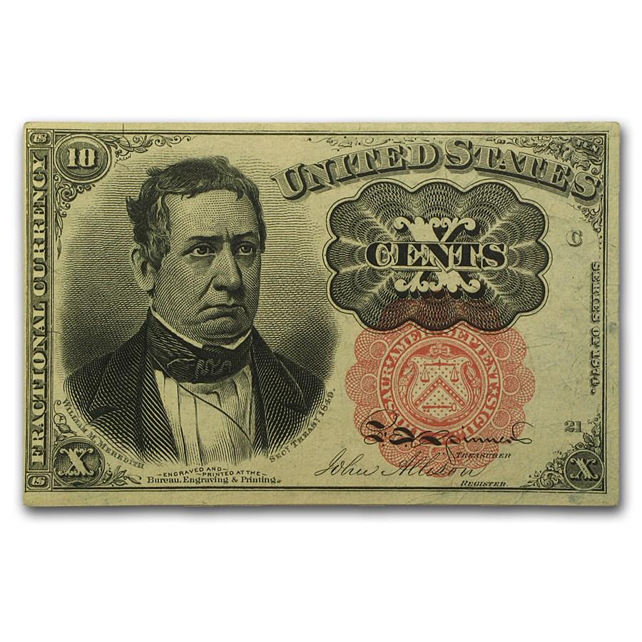 5th Issue Fractional Currency 10 Cents AU (Fr#1265) (1 of 2)
