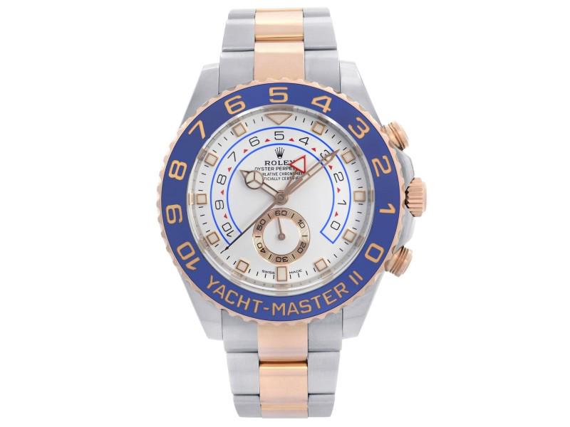 Rolex Yacht-Master II 18K Rose Gold Steel White Dial Automatic Mens Watch (1 of 6)