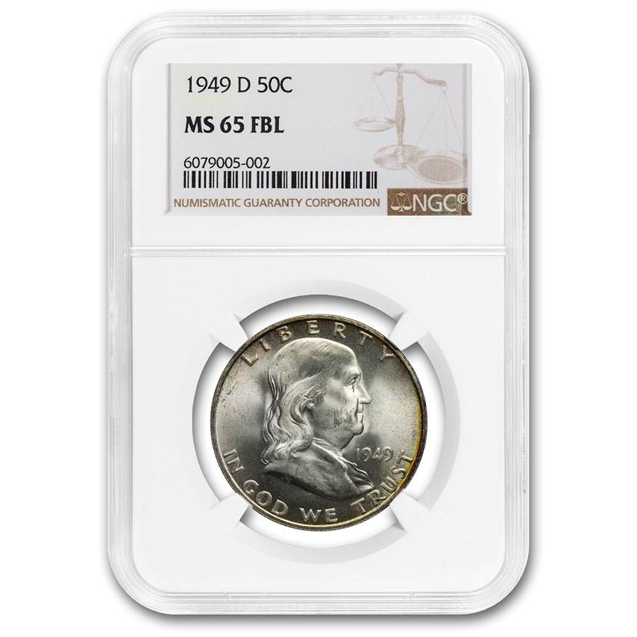 1949-D Franklin Half Dollar MS-65 NGC (FBL) (1 of 3)
